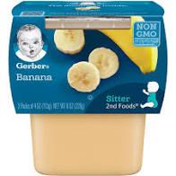Gerber - Sitter 2nd Foods Banana Baby Meals Tubs - 2ct/4oz