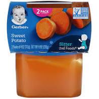 Gerber - Sitter 2nd Foods Sweet Potato Baby Meals Tubs - 2ct/4oz