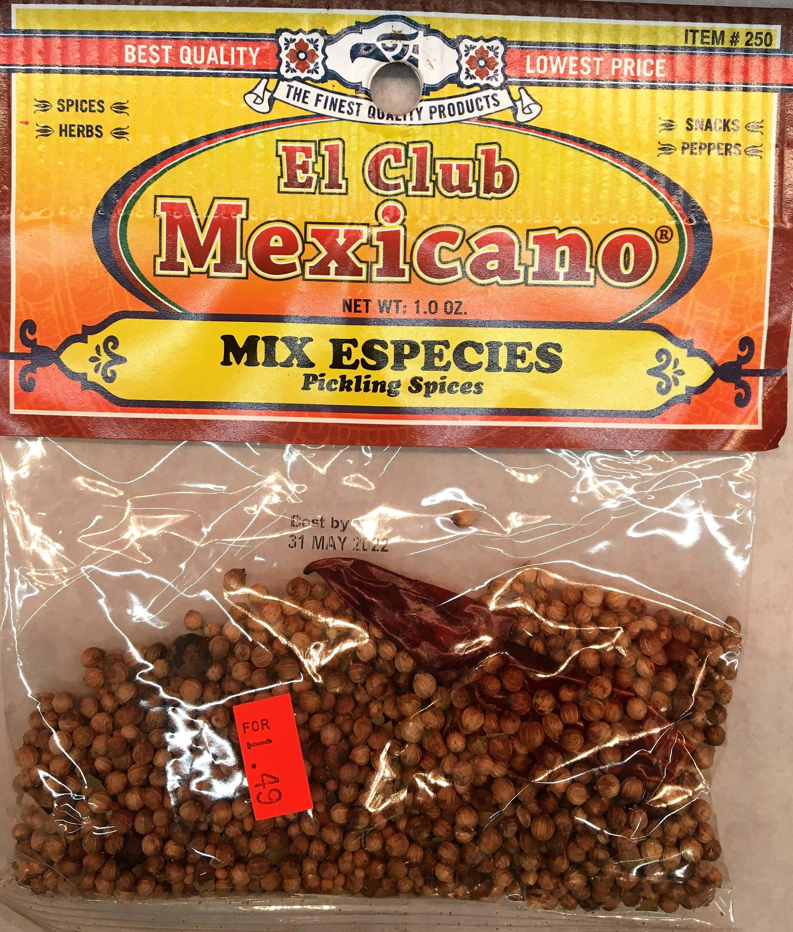 El Club Mexicano - Pickling Spices 1.0 oz.