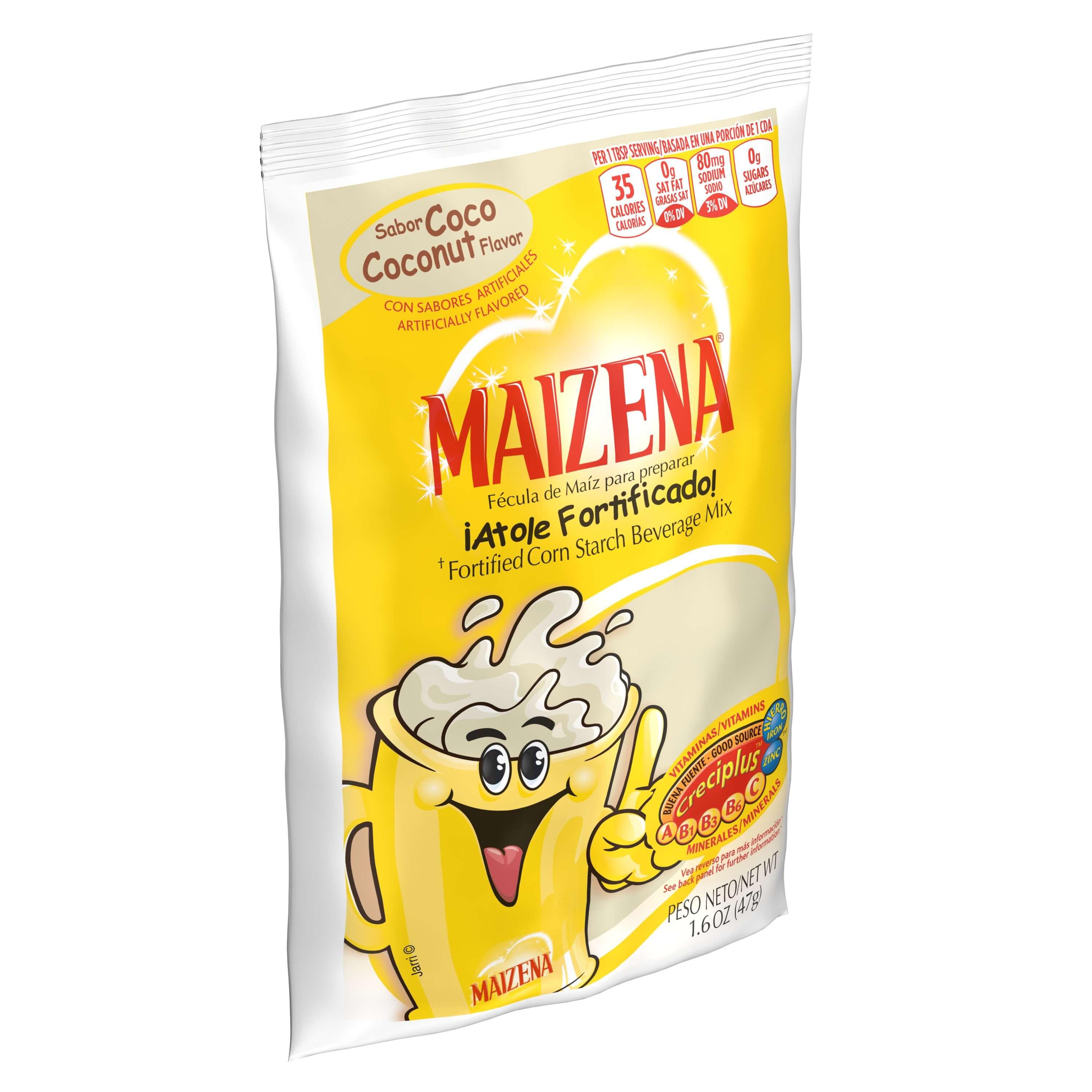 Maizena - Fortified Corn Starch Beverage Mix, Coconut Flavor 1.6 oz