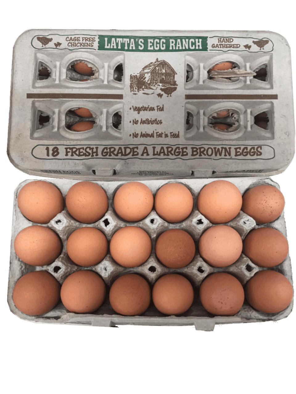 Latta's - Brown Eggs Ranch 16ct Grade A Large