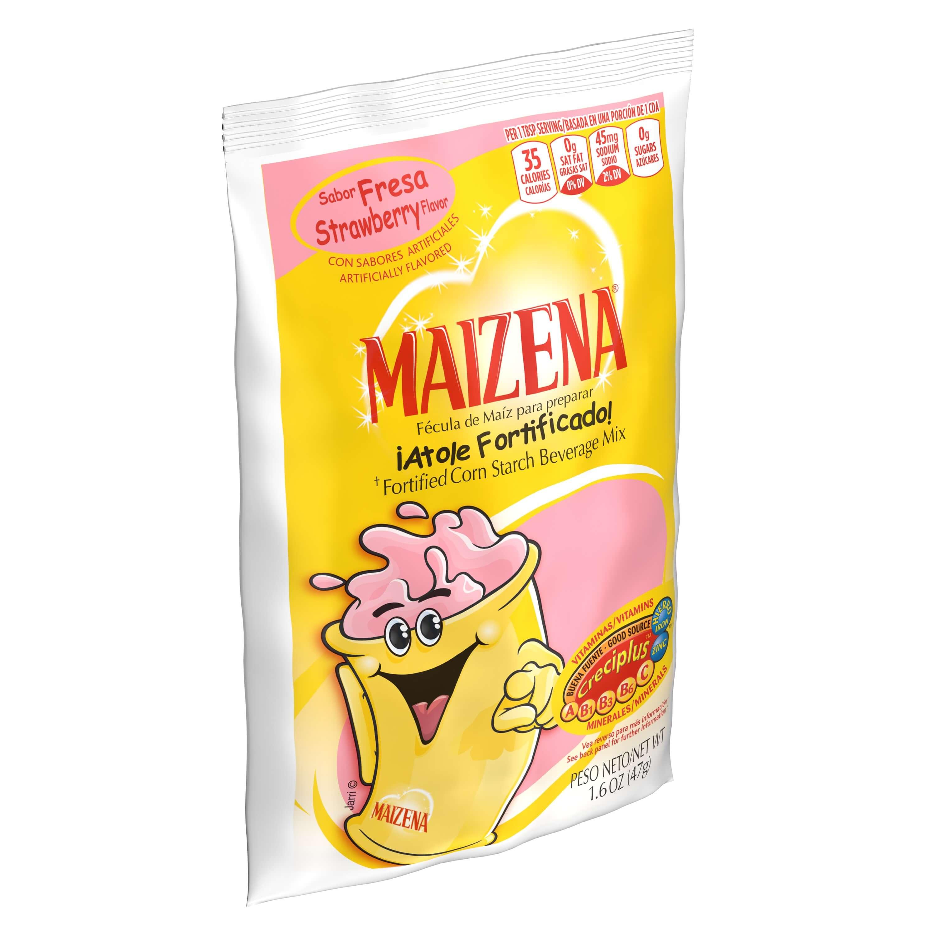 Maizena - Fortified Corn Starch Beverage Mix, Strawberry Flavor 1.6 oz