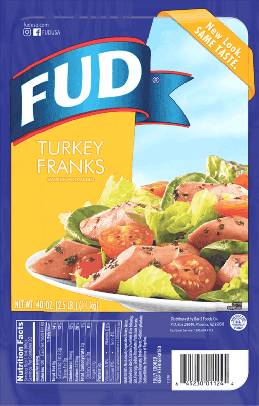 Fud - Turkey Franks Somke Flavor Added 40 oz.