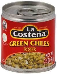 La Costeña - Green Chiles Diced 3.3 oz
