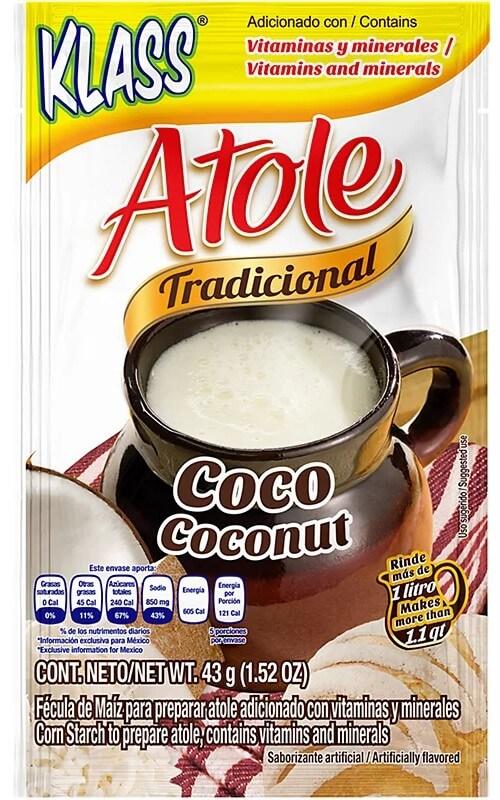 Klass - Cornstarch Traditional Atole Coconut Flavor 1.52 oz