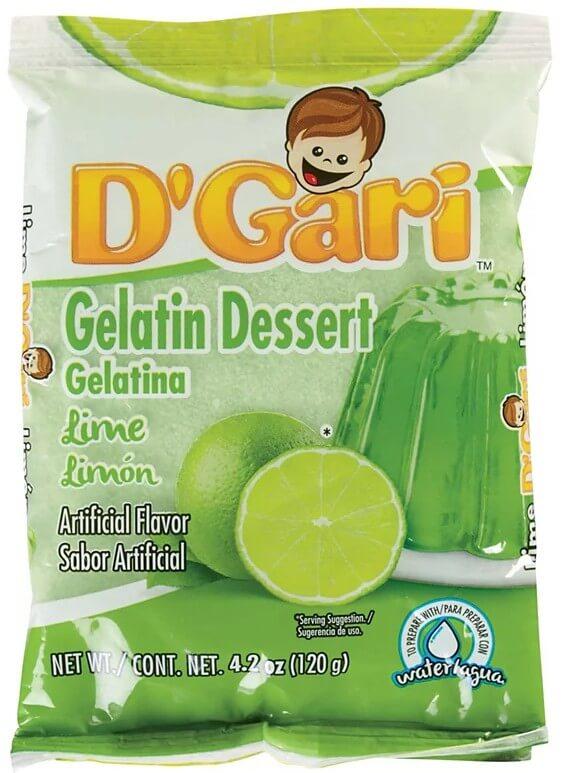 D'Gari - Gelatin Dessert, Lime Flavor 4.2 oz