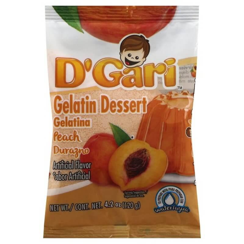 D'Gari - Gelatin Dessert, Peach Flavor 4.2 oz