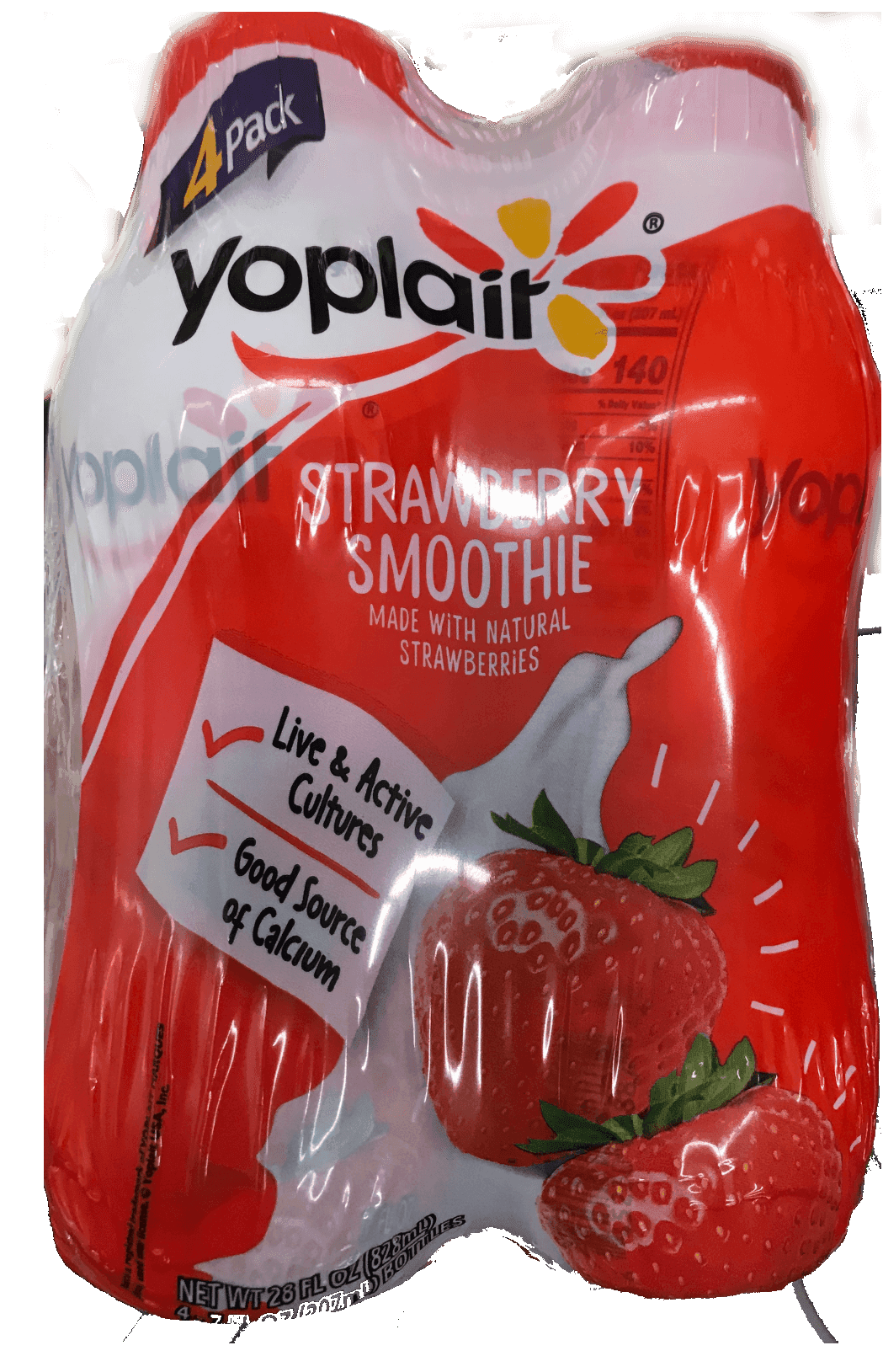 Yoplait - Strawberry Smoothie 4Pack 7oz Bottles