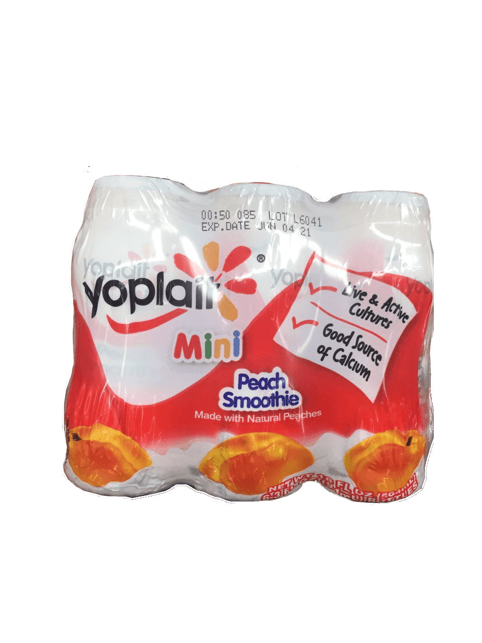 Yoplait - Mini Peach Smoothie 6pack 3oz Bottles